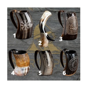 Jarra de Cerveza Vikinga Medieval Hecha a Mano de la Mejor Calidad, Diseño de Animal Pulido, Jarra de Cuerno, Personalización de Marca, Venta al por Mayor, Tacto Natural Real - Product Image 3
