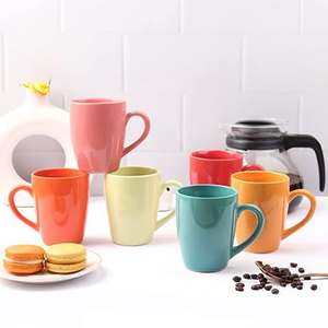 Taza de café de porcelana china de hueso de cerámica colorida de fábrica, venta al por mayor, Taza de cerámica personalizada de 400ml, taza de porcelana Ffee para oficina - Product Image 6