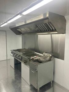 Custom 8x16 Mobile Food Truck with Advanced Commercial Kitchen Features Wheels <b>Ventilation</b> for Snack Food Factory for BBQ Sale - Product Image 3