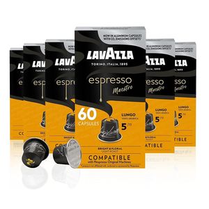 For <b>Espresso</b> Lungo Italian Roast Original 60-Pack Premium Arabica <b>Ground</b> <b>Coffee</b> Beans Mellow Taste Caffeinated Box Packaging - Product Image 3