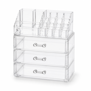 Organizador de Maquillaje Acrílico Transparente - Caja de Almacenamiento de Cosméticos Apilable para Tocador, Exhibición de Productos para el Cuidado de la Piel y Joyería, Venta al por Mayor RTS - Product Image 1