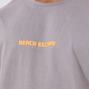 T-shirts en coton peigné pour hommes de haute qualité OEM, impression en relief avec couleur personnalisée, coupe ample, respirant, écologique - Product Image 5