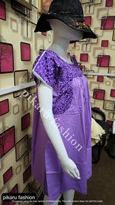 Vestido largo Midi para mujer, vestido elegante bordado a la moda para mujer, cuello redondo, manga corta, liso, 2025, vestido Midi para mujer - Product Image 3