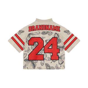 Nouveau maillot de football américain 2025 OEM personnalisé brodé court grande taille respirant toutes saisons cousu vente chaude - Product Image 4