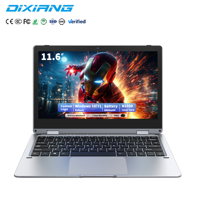 Mini Notebook Wholesale OEM Intel Celeron N3350 IPS 6GB RAM 512GB SSD 11.6 Inch Windows 11 Pro Ultra Portable Business Laptop