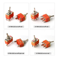 Interrupteurs à bascule momentanés miniatures ON-OFF-ON 6A125V MTS-103 3 broches 3 positions Interrupteur à bascule en laiton miniatures