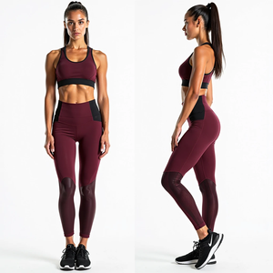 Ensemble de yoga personnalisé pour femmes toutes saisons, tissu respirant, leggings sans couture, soutien-gorge avec motif confortable - Product Image 4