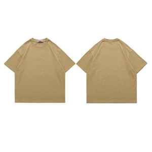 เสื้อยืดสำหรับทั้งชายและหญิงทรงโอเวอร์ไซส์ผ้าคอตตอนดีไซน์วินเทจพิมพ์ลายออกแบบได้ตามต้องการ - Product Image 5