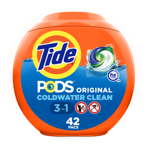 Tide Pods 81 Pack para tecnología de limpieza inteligente Diseño de cápsula premedida para todas las lavadoras, incluso cargas de agua fría - Product Image 1