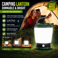 Lanterne de camping portable rechargeable à LED super lumineuse, étanche, USB, blanche/jaune, lampe de randonnée à intensité réglable