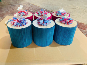 Wholesale Handmade Decorative <b>Gift</b> Box with Lid Colorful Fabric Bamboo Storage Box for Ramadan and <b>EID</b> - Product Image 2