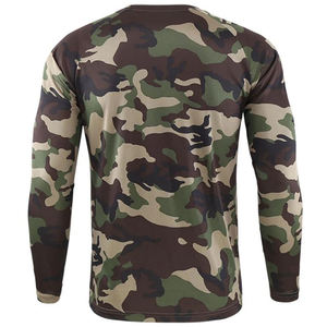100% poliéster ropa deportiva ropa de caza camisas de manga larga rendimiento manga larga sublimación cuello redondo pesca caza camisas - Product Image 3