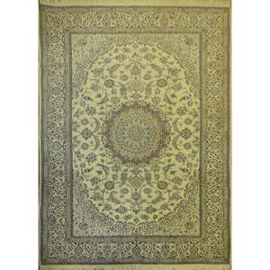 Alfombra persa Nain única en su tipo de 10'5 x 6'8 - Product Image 1