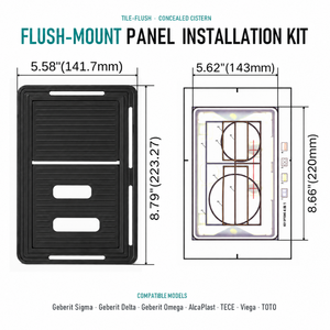 Kit de instalación de placa de descarga para inodoro, compatible con panel M1, para cisterna empotrada, con consumibles - Product Image 4