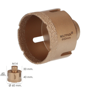 Corona Diamante M14 Ø 60 mm. Taglio a Secco - Product Image 2
