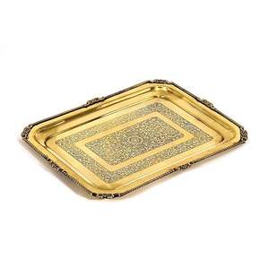 Plateau de service rectangulaire en laiton - Artisanat exquis pour un service élégant - Product Image 3