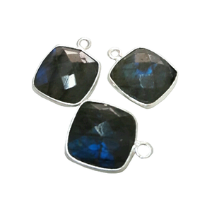 Charme d'améthyste en argent sterling Connecteurs de pierres précieuses pour la fabrication de bijoux - Product Image 5