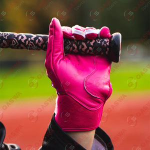 Guantes de bateo de béisbol de color naranja con puño corto de cuero Precio al por mayor Guantes de bateo de béisbol de la mejor calidad - Product Image 6