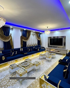 Sofá marroquí Sedari, Yalsa marroquí, salón marroquí, sofá U de lujo, juego de sofá de madera, solo enviamos este producto a Europa - Product Image 4