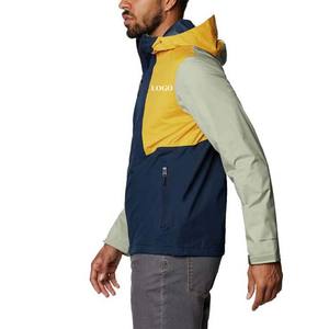 Chaquetas de hombre con diseño de logotipo personalizado OEM de color de contraste, chaquetas de hombre impermeables con Cremallera de nailon y poliéster de estilo callejero - Product Image 5