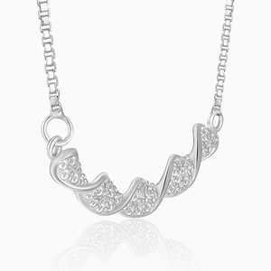 Collier Helix Zircon en argent Chaînes classiques tendance Plaqué or/rhodium/or rose avec étoile en forme de coeur pour cadeau de fiançailles - Product Image 2