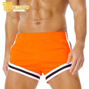 Haute qualité hommes et femmes Gym Fitness athlétique Shorts de course séchage rapide respirant maille rayé fermeture éclair poches plaine teint - Product Image 4