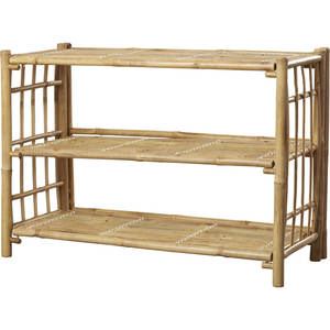 Bibliothèque Etagere en bambou de style industriel Cabinet en MDF pour le rangement à domicile-pour la chambre à coucher, le salon, la maison et le bureau - Product Image 2