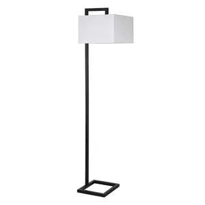 Premium Kwaliteit Goedkope Ijzer Met Mat Zwart Gepoedercoat Afgewerkt 68 "Gebogen Floor Lamp Voor Indoor Verlichting Decoratie