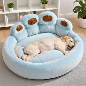 Hundebett für alle Jahreszeiten, Pfoten-Plüsch, warmes Katzenbett, bequem für kleine und große Hunde, Bett-Design, Hundeprodukte - Product Image 4