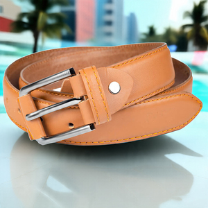 Cinturones de ante de lujo para hombre, correas con logotipo personalizado, cinturón con hebilla de Pin, cinturón de cuero con hebilla de Pin de moda informal para Unisex - Product Image 4