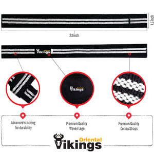 Sangles de levage en coton dynamophilie personnalisées de haute qualité avec rembourrage et impression en silicone pour une adhérence extrême - Product Image 5