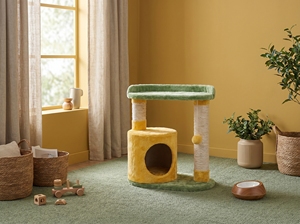 Árbol para Gatos de Yute Ecológico Sunny Meadow de 3 Niveles – Duradero, Fácil de Montar, para Todas las Razas - Product Image 5