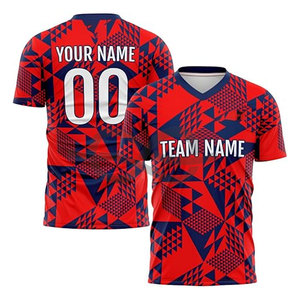 Vente en gros 100% polyester uniforme de football de Thaïlande ensembles d'uniformes de football t-shirt maillot de football prix de gros - Product Image 1