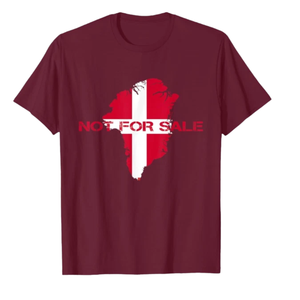 T-shirt unisexe 100% coton, coupe classique, Groenland, non en vente, t-shirt promotionnel, vente en gros - Product Image 4