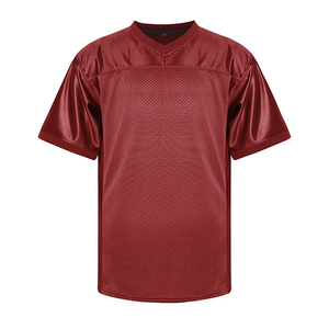 Maillot de football américain haut de gamme 100 % polyester, anti-humidité, logo personnalisé, sublimation, tenue d'équipe, OEM, vente en gros, manches courtes, couleur unie - Product Image 6