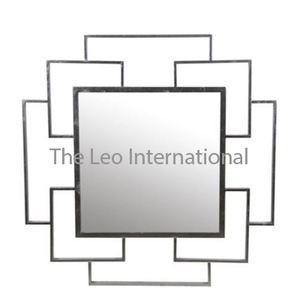 Espejo de Pared Moderno y Elegante de Primera Calidad con Marco de Aluminio, Diseño de Hojas Personalizado, Forma Ovalada, Precio Accesible - Product Image 5