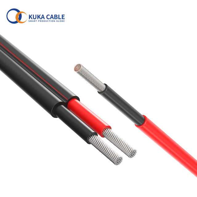 Factory Price PV Cable High Efficiency Solar DC Cable Twin-core 4sq mm with TUV for Solar Panel Installation