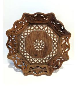 Plateau à fruits en bois durable et élégant, écologique et léger, avec un design de gravure unique, taille personnalisée pour la décoration de la cuisine à domicile - Product Image 1