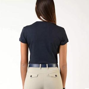 Chemise d'équitation à manches courtes pour femmes, vêtements de sport à boutons, vêtements actifs, équitation équestre, basalayer pour femmes - Product Image 3