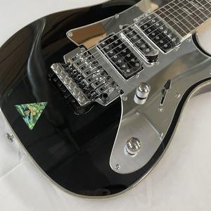 7strings Electric <b>Guitar</b> With Black Body Gold Bridge HSH Pickups Customize Body, Rosewood Fingerboard - Product Image 1