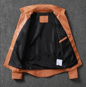 Veste d'hiver en cuir de vachette pour hommes Plus Size Swallow Tail Short Slim Youth Trend Coat - Product Image 5