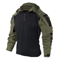 Uniforme d'Extérieur Tactique Résistant à l'Usure – Ensemble T-Shirt, Capuche et Pantalon pour Hommes – Vêtements de Chasse Airsoft Paintball