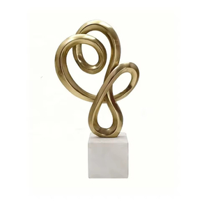 Escultura Decorativa de Metal con Base de Mármol para Oficina, Vajilla de Escritorio, Estatua, Decoración del Hogar, Sala de Estar - Product Image 1