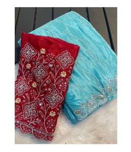 Dernière tendance élégante boutique indienne Designer Blouse Sari en soie Dernier sari exclusif Mariages ethniquesTenue de fête de mariée ethnique - Product Image 1