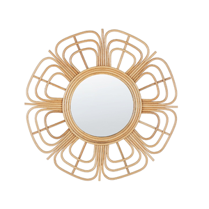 Espejo de pared de mimbre redondo negro natural al por mayor estilo de diseño artesanal para decoración rústica del hogar para sala de estar FÁBRICA DE Vietnam - Product Image 2