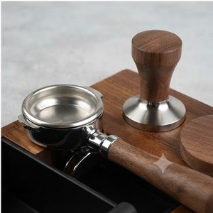 Eco-friendly Customizable Wooden <b>Coffee</b> <b>Tamper</b> <b>Set</b> with Scale Tray Stainless Steel Handle Modern Design <b>Coffee</b> Tools - Product Image 3