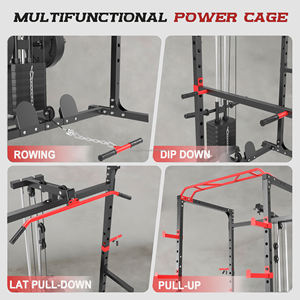 Jaula de Potencia Multifuncional Duradera para Musculación, Equipo de Rack de Sentadillas con Barra de Dips - Product Image 6
