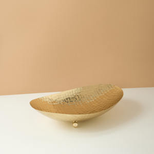 ชามผลไม้อลูมิเนียมทรงรีออกแบบด้วยมือด้วยค้อนสำหรับการตกแต่งห้องครัวและห้องและบ้านที่หรูหรา - Product Image 3