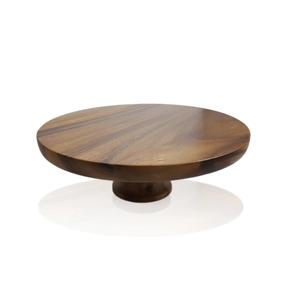 Designer Wood Cake Stand product reasonable rate good <b>promotion</b> Shiny Polished Wooden Cake Stand Manufacturer and Exporter - Product Image 4