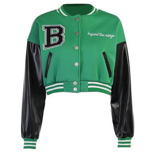 Nuevo estilo, chaqueta Bomber de punto de piel de oveja de terciopelo para niñas, bolsillos delanteros de diamantes de imitación personalizados, con capucha, longitud Regular, temporada de otoño - Product Image 5